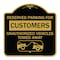 Signmission Reserved Parking for Customers Unauthorized Vehicles Towed Away, A-DES-BG-1818-23121 A-DES-BG-1818-23121 - alternate 1